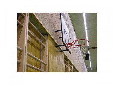 Basketbalová konstrukce pevná, interiér, cvičná, vysazení 0,3 m