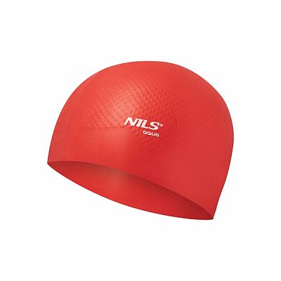 Silikonová čepice NILS Aqua NQC Dots červená