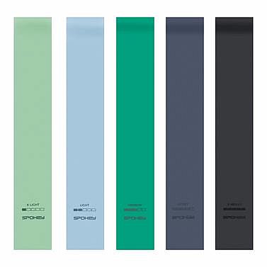 Spokey ARTIO SET Sada 5 posilovacích gum + obal, univerzální barvy