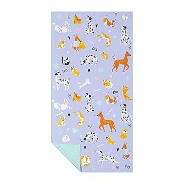 Spokey KIDDY Rychleschnoucí sportovní ručník, 80 x 160 cm, pejsci