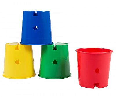 Sada 4 víceúčelových kbelíků