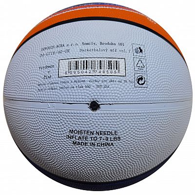 ACRA G716/40-OR Míč basketbalový potištěný velikost 7