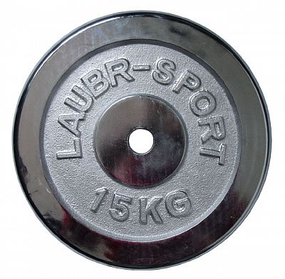 Chromový kotouč (závaží) na činky 15kg - 25mm