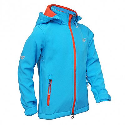 Softshellová dětská modrá bunda 4F 158