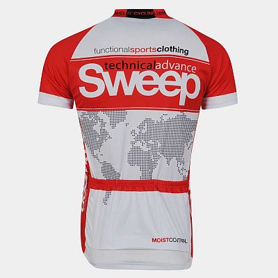 Cyklistický dres CLASIC CYKLO-D010A bílo/červený