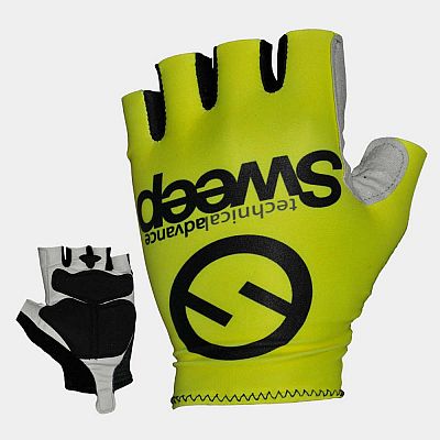 Sweep SGL009 CYKLISTICKÉ RUKAVICE ŽLUTÉ FLUO vel. M