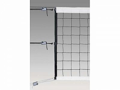 Síť volejbal LIGA SPORT PL/3 mm, černá, s kevlarovým lankem (délka lanka 13,5 m)