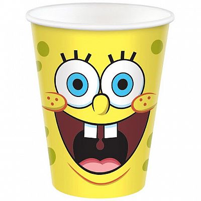 Papírové party kelímky Sponge Bob 8 ks