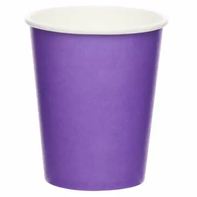 Papírové kelímky fialové 8 ks