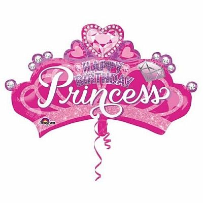 Foliový balonek Disney princezny korunka 81 x 48 cm