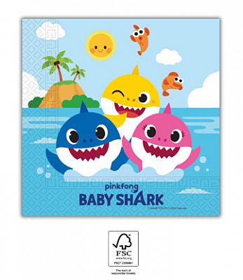 Papírové ubrousky Baby Shark 20 ks