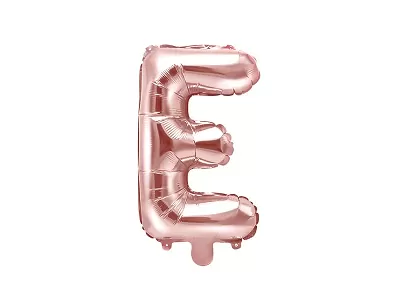 Foliové písmeno E rose gold 35 cm