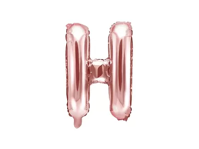 Foliové písmeno H rose gold 35 cm