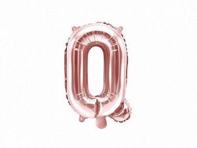 Foliové písmeno Q rose gold 35 cm