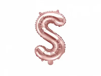 Foliové písmeno S rose gold 35 cm