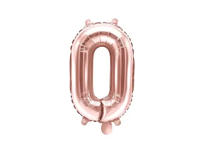 Foliová číslice - rose gold 0 - 35 cm