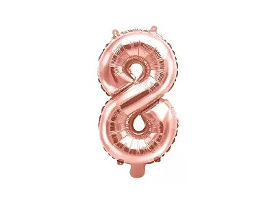 Foliová číslice - rose gold 8 - 35 cm