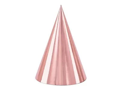 Papírové čepičky rose gold 6 ks