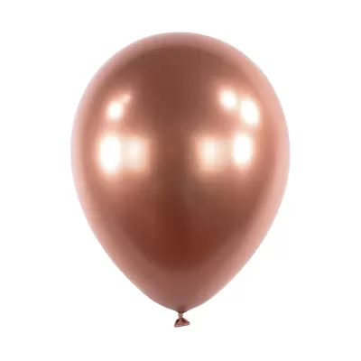 Dekorační chromový balonek rose gold 30 cm - 50 ks