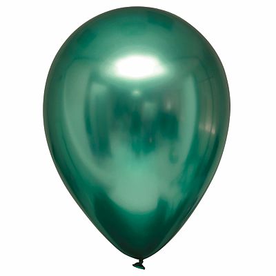 Dekorační chromový balonek Zelený 30 cm - 50 ks
