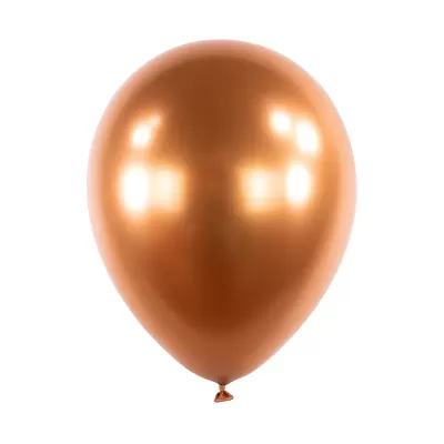 Dekorační chromový balonek Jantarový 30 cm