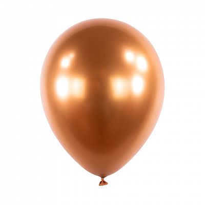 Dekorační chromový balonek Jantarový 30 cm - 50 ks