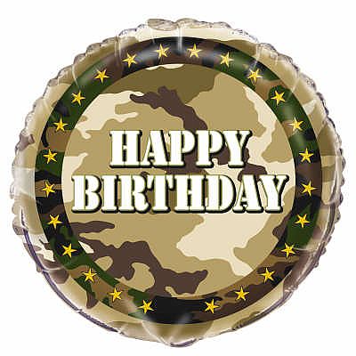 Foliový balonek vojenský - military 45 cm