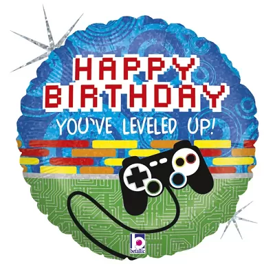 Foliový balonek Happy Birthday Game 46 cm