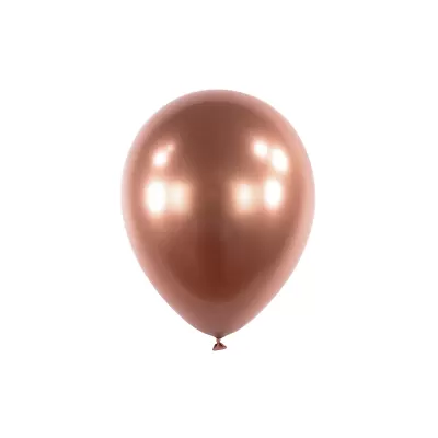 Dekorační chromový balonek Rose Gold 13 cm - 100 ks
