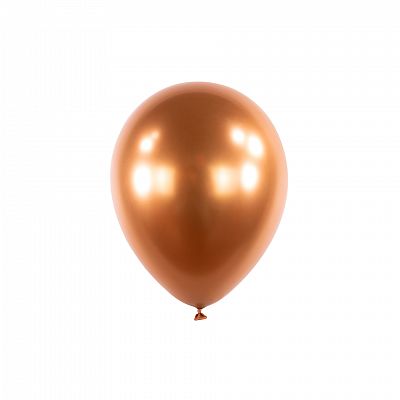 Dekorační chromový balonek Jantarový 13 cm - 100 ks