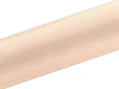 Satén v roli úzký světle broskvový 16 cm x 9 m