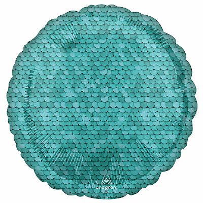 Foliový balonek kruh modrý - šupiny 43 cm