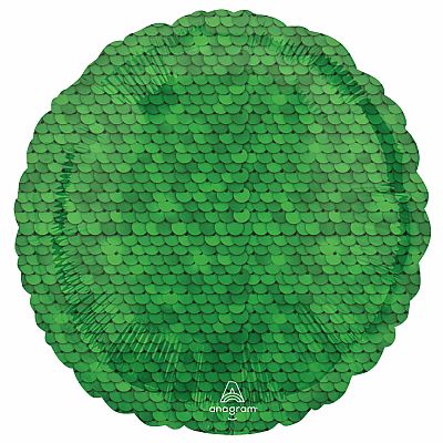 Foliový balonek kruh zelený - šupiny 43 cm