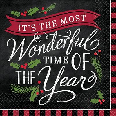 Papírové vánoční ubrousky Wonderful Time 16 ks