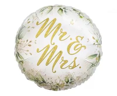 Foliový balonek květiny - Mr a Mrs 45 cm