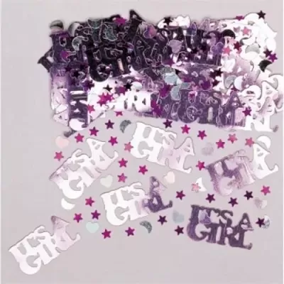 Konfety metalické It's a girl 14g