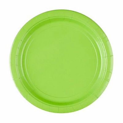 Papírové talíře světle zelené 23 cm - 8 ks