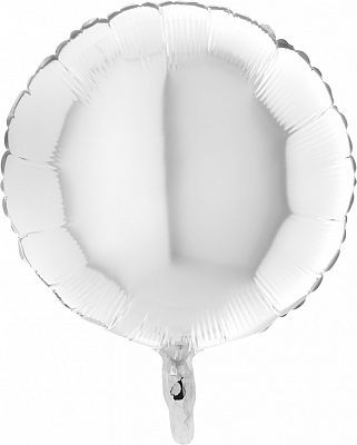 Foliový balonek kruh bílý 45 cm