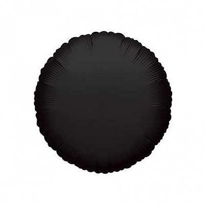 Foliový balonek kruh černý 45 cm