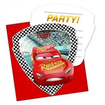 Party pozvánky Cars 3 6 ks