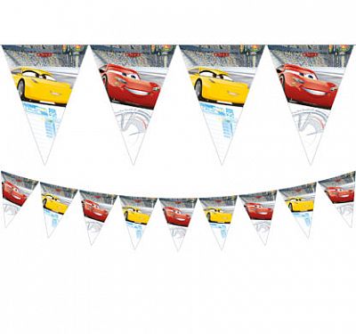 Vlaječková girlanda Cars 3