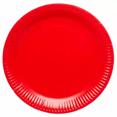 Papirové talíře červené 23 cm - 8 ks