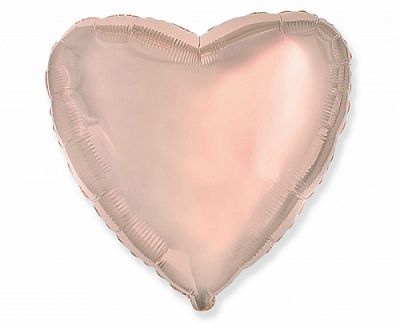 Foliový balonek srdce rose gold 45 cm - Nebalený