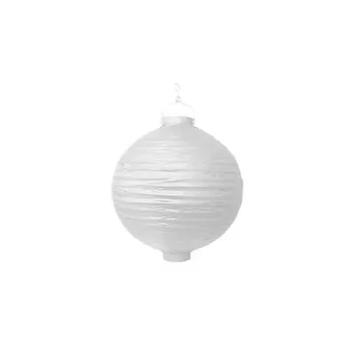 Lampion se světýlkem 20 cm bílý