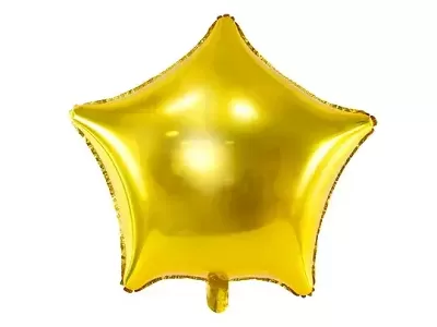 Foliový balonek hvězda zlatá 48 cm - balené