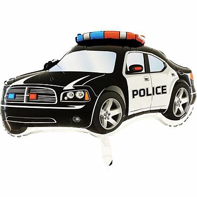 Foliový balonek Policejní auto černé 80 cm