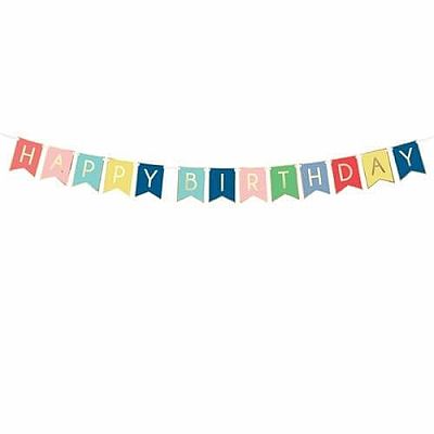 Party nápis vlaječky barevný mix Happy Birthday 175 cm