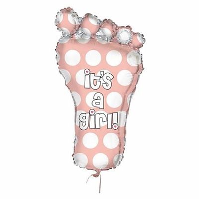 Foliový balonek nožička Its a girl 60 cm