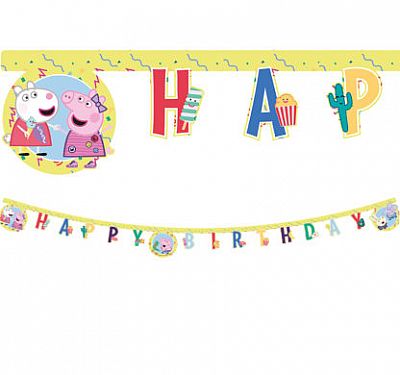 Party nápis prasátko Peppa 230 cm