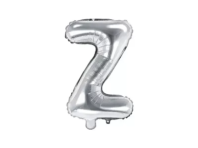 Foliové písmeno Z stříbrné 35 cm